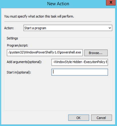 Scheduling a PowerShell script… with arguments